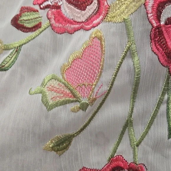 John Mark-NWT-Floral Paisley Embroidered "Garden Party" Patchwork Kimono-Size 2X - Picture 15 of 17